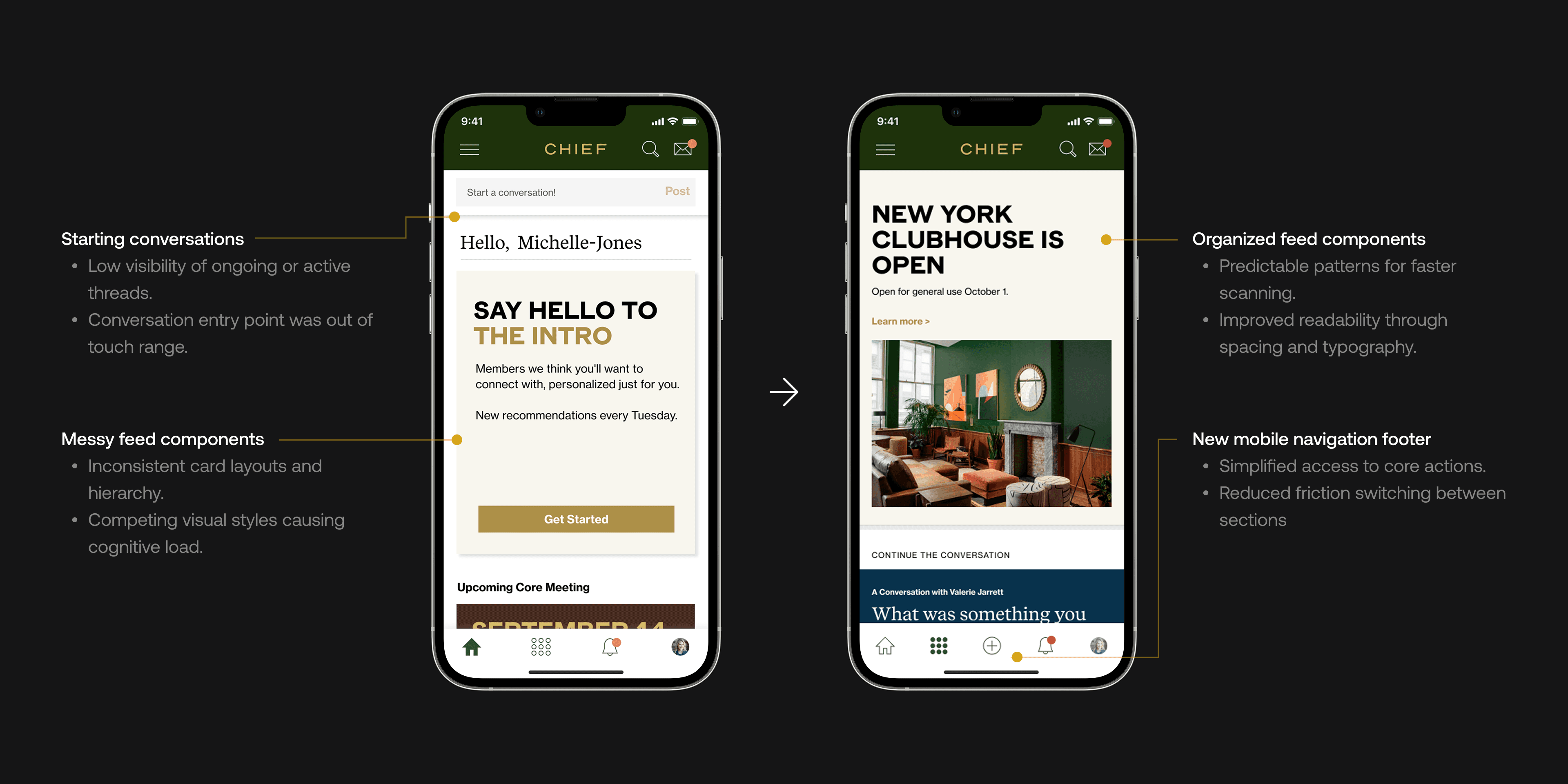 Chief Mobile Feed Comparison