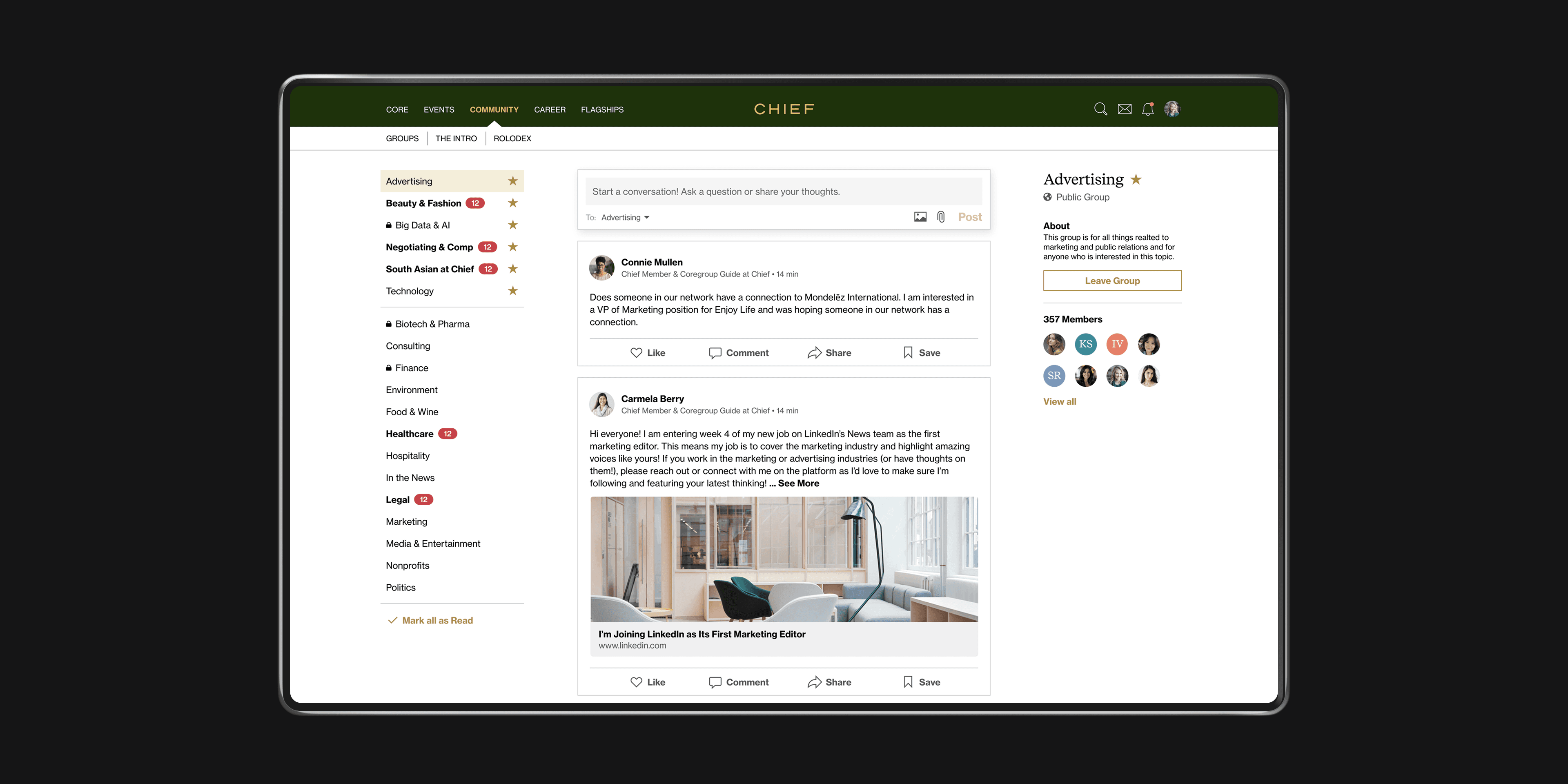 Chief Web Group Feed